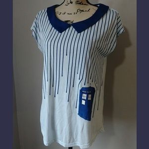Doctor Who Tardis top size medium